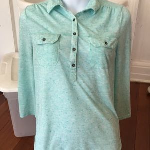 Blue collared long sleeve